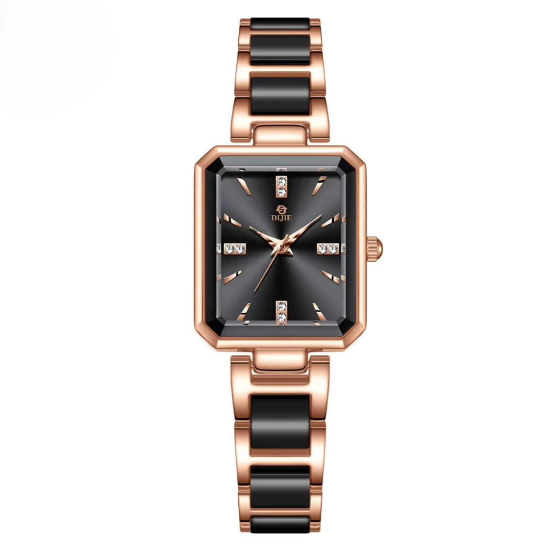 Luxury Diamond Square Quartz Chic Watch
