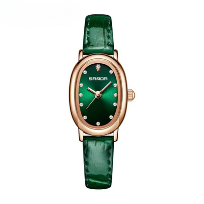 Elegant Vintage Oval Quartz Watch