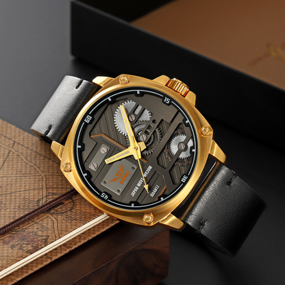 Quartz Leather Men's Watch