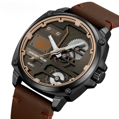 Quartz Leather Men's Watch