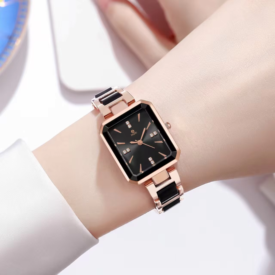 Luxury Diamond Square Quartz Chic Watch