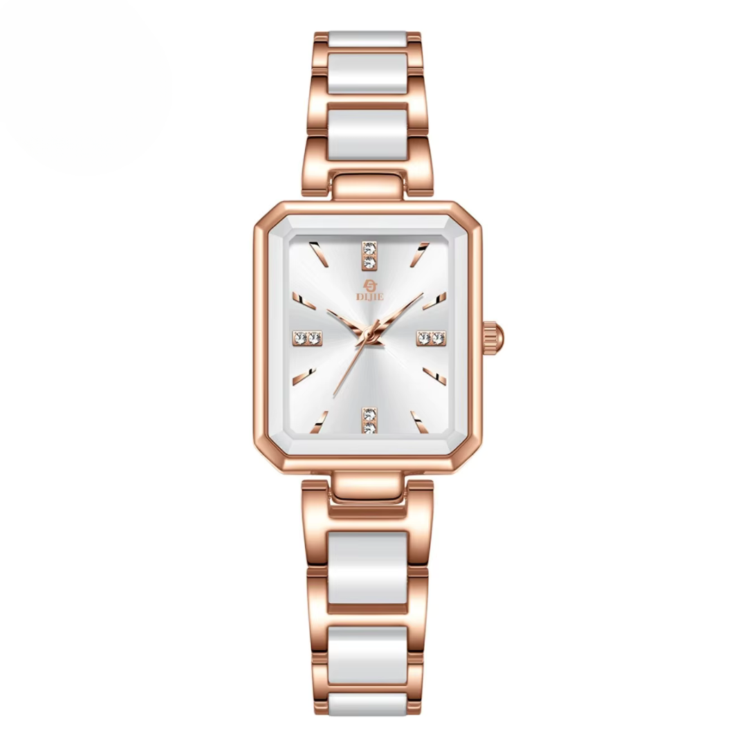 Luxury Diamond Square Quartz Chic Watch