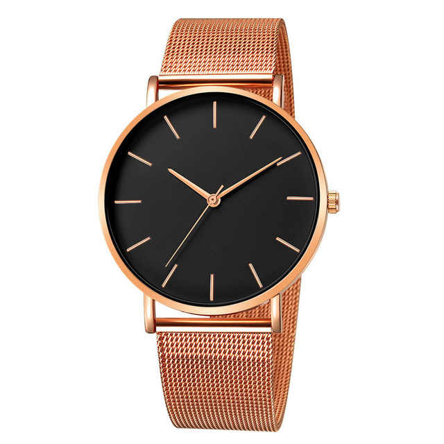 Minimalist Stainless Steel Mesh Quartz Watch