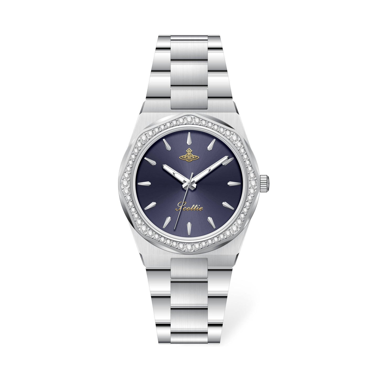Stainless Octagonal Diamond Dainty Watch