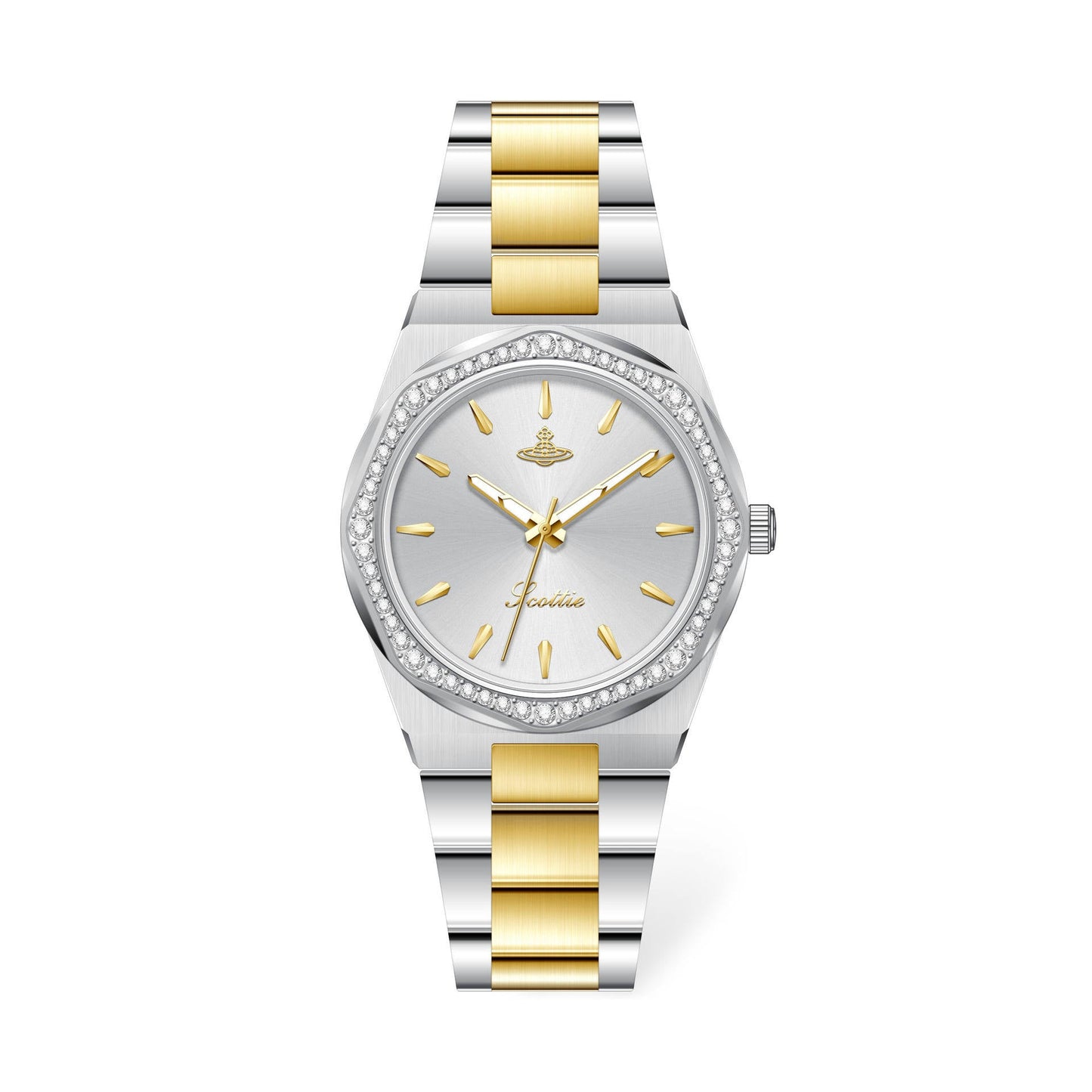 Stainless Octagonal Diamond Dainty Watch