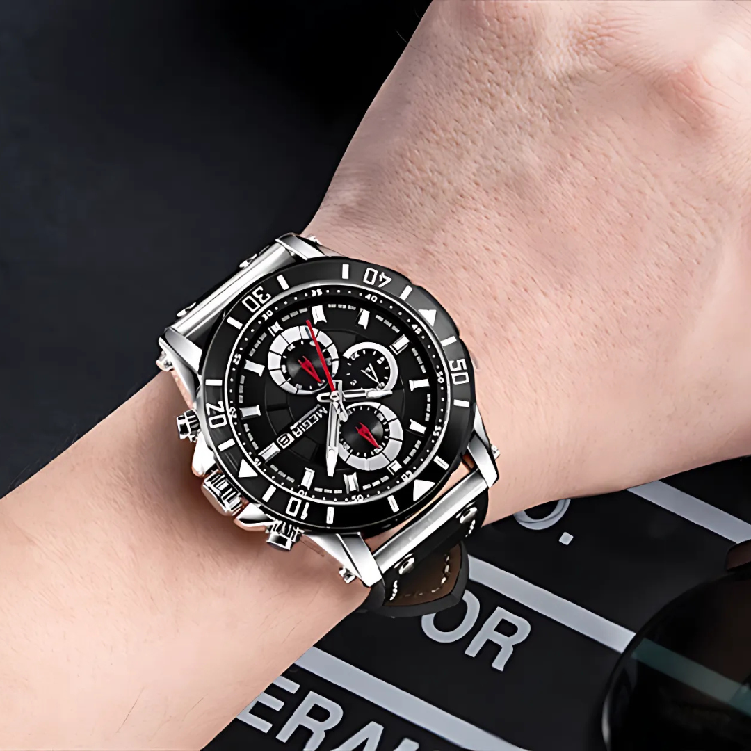 Leather Strap Quartz Watch