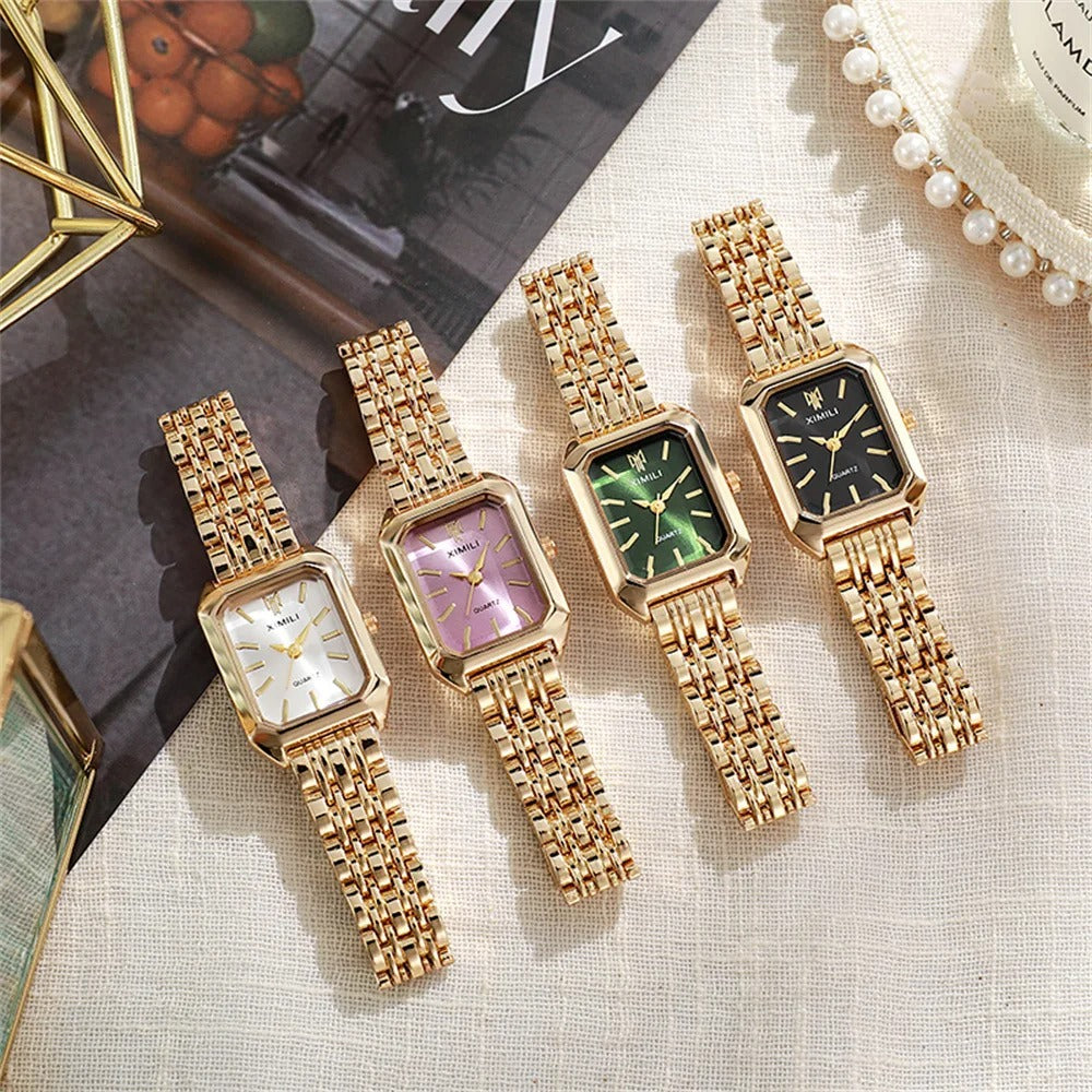 Classic Gold Square Quartz Watch